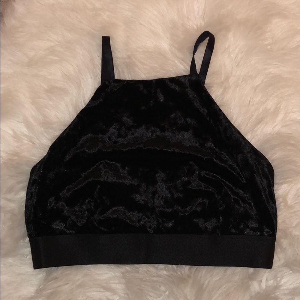 🛑🛑SOLD🛑🛑Velvet Black Bra/Top